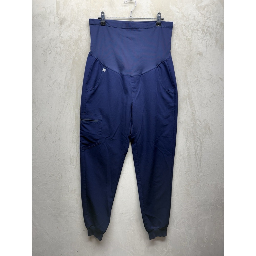 FIGS Maternity Pants Small Technical Collection Scrub Zamora Jogger Navy Blue